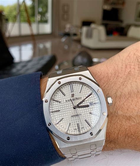 audemars piguet royal oak 15400 white dial|audemars piguet royal oak stainless.